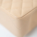 CHANEL Handbag Cream Beige Clair Caviar Quilted Classic Flap Small Silver Hardware -Knockoff
