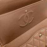 CHANEL Handbag Dark Beige Lambskin Quilted Medium Classic Flap -Knockoff
