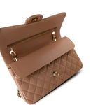 CHANEL Handbag Dark Beige Lambskin Quilted Medium Classic Flap -Knockoff
