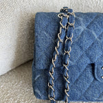 CHANEL Handbag Denim Quilted Single Flap Medium SHW -Knockoff
