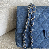 CHANEL Handbag Denim Quilted Single Flap Medium SHW -Knockoff
