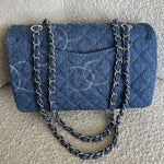 CHANEL Handbag Denim Quilted Single Flap Medium SHW -Knockoff
