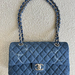 CHANEL Handbag Denim Quilted Single Flap Medium SHW -Knockoff
