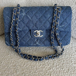 CHANEL Handbag Denim Quilted Single Flap Medium SHW -Knockoff
