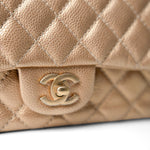 CHANEL Handbag Gold 15C Gold Caviar Quilted Mini Rectangular Flap Antique Gold Hardware -Knockoff
