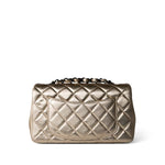 CHANEL Handbag Gold Metallic Gold Lambskin Quilted Mini Rectangular Flap -Knockoff
