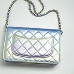 CHANEL Handbag Gradient 21K Gradient Metallic Rainbow Calfskin Quilted Wallet on Chain (WOC) -Knockoff
