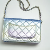 CHANEL Handbag Gradient 21K Gradient Metallic Rainbow Calfskin Quilted Wallet on Chain (WOC) -Knockoff
