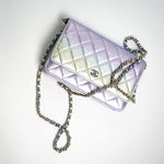 CHANEL Handbag Gradient 21K Gradient Metallic Rainbow Calfskin Quilted Wallet on Chain (WOC) -Knockoff
