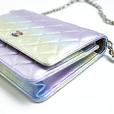 CHANEL Handbag Gradient 21K Gradient Metallic Rainbow Calfskin Quilted Wallet on Chain (WOC) -Knockoff
