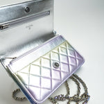 CHANEL Handbag Gradient 21K Gradient Metallic Rainbow Calfskin Quilted Wallet on Chain (WOC) -Knockoff
