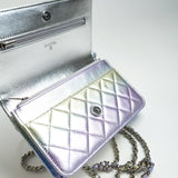 CHANEL Handbag Gradient 21K Gradient Metallic Rainbow Calfskin Quilted Wallet on Chain (WOC) -Knockoff
