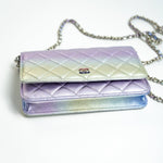 CHANEL Handbag Gradient 21K Gradient Metallic Rainbow Calfskin Quilted Wallet on Chain (WOC) -Knockoff
