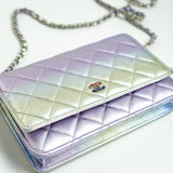 CHANEL Handbag Gradient 21K Gradient Metallic Rainbow Calfskin Quilted Wallet on Chain (WOC) -Knockoff
