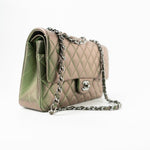 CHANEL Handbag Green 17S Green Iridescent Lambskin Quilted Classic Flap Medium RHW -Knockoff
