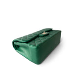 CHANEL Handbag Green 18S Emerald Green Caviar Quilted Jumbo Classic Flap Light Gold Hardware -Knockoff
