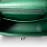 CHANEL Handbag Green 18S Emerald Green Mini Square Single Flap Light Gold Hardware -Knockoff
