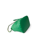 CHANEL Handbag Green 20S Small Perfect Meeting Green Lambskin Quilted Hobo Bag -Knockoff
