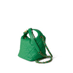 CHANEL Handbag Green 20S Small Perfect Meeting Green Lambskin Quilted Hobo Bag -Knockoff
