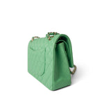 CHANEL Handbag Green 21P Green Caviar Quilted Classic Flap Medium Light Gold Hardware -Knockoff
