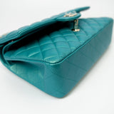 CHANEL Handbag Green 21S Iridescent Green Lambskin Quilted Classic Flap Medium LGHW -Knockoff
