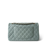 CHANEL Handbag Green 22C Dark Green Caviar Quilted Classic Flap Medium Light Gold Hardware -Knockoff
