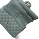 CHANEL Handbag Green 22C Dark Green Caviar Quilted Classic Flap Medium Light Gold Hardware -Knockoff
