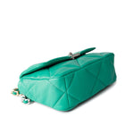 CHANEL Handbag Green 23P Green Lambskin Quilted 19 Flap Small Mixed / Reverse Hardware -Knockoff
