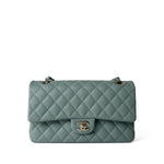 CHANEL Handbag Green / Classic flap 22C Dark Green Caviar Quilted Classic Flap Light Gold Hardware -Knockoff
