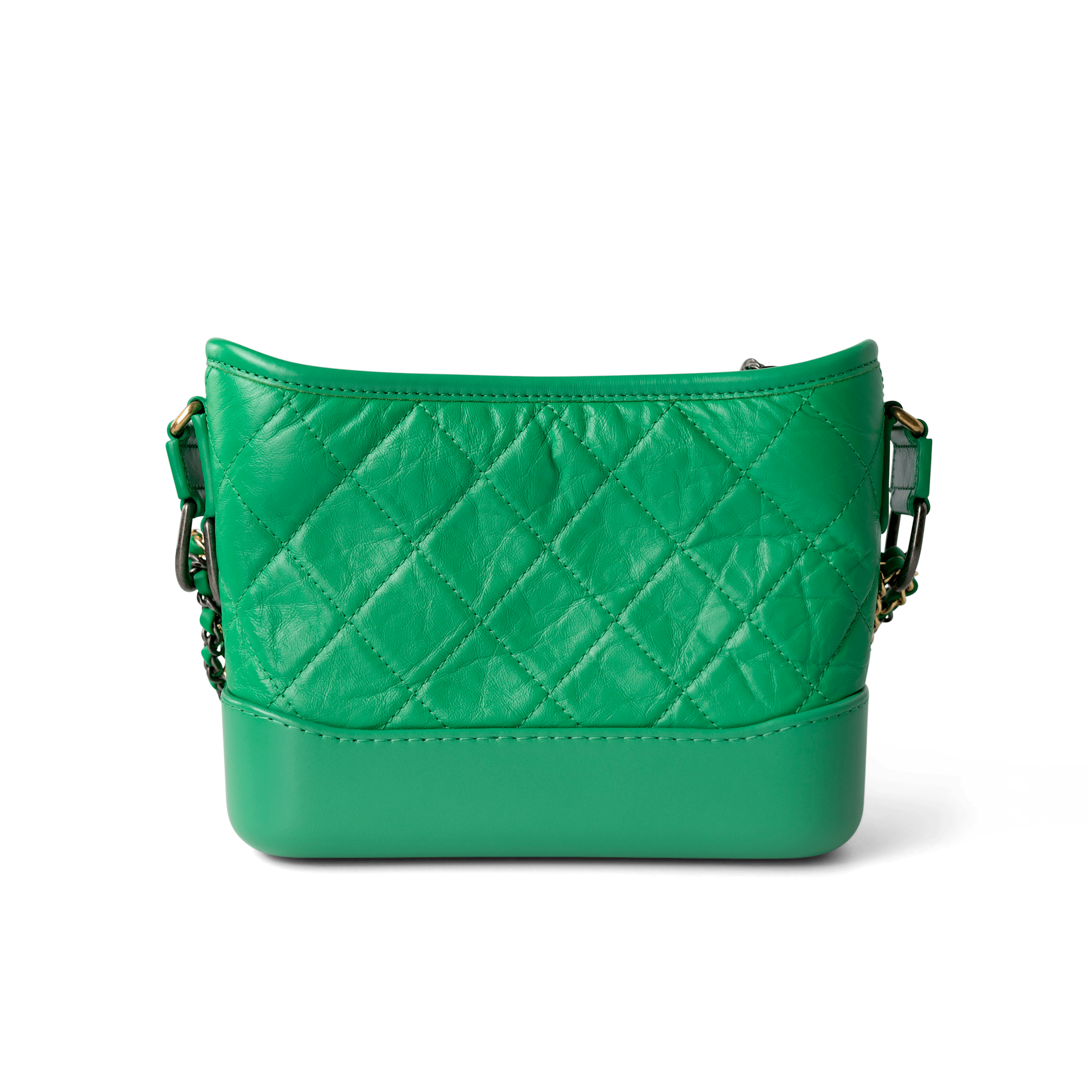 CHANEL Handbag Green / Gabrielle Green Aged Calfskin Quilted Hobo Gabrielle Bag Small Mixed Hardware -Knockoff
