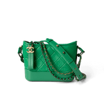 CHANEL Handbag Green / Gabrielle Green Aged Calfskin Quilted Hobo Gabrielle Bag Small Mixed Hardware -Knockoff
