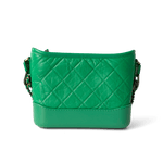 CHANEL Handbag Green / Gabrielle Green Aged Calfskin Quilted Hobo Gabrielle Bag Small Mixed Hardware -Knockoff
