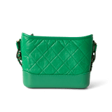 CHANEL Handbag Green / Gabrielle Green Aged Calfskin Quilted Hobo Gabrielle Bag Small Mixed Hardware -Knockoff
