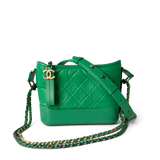 CHANEL Handbag Green / Gabrielle Green Aged Calfskin Quilted Hobo Gabrielle Bag Small Mixed Hardware -Knockoff
