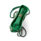 CHANEL Handbag Green / Gabrielle Green Aged Calfskin Quilted Hobo Gabrielle Bag Small Mixed Hardware -Knockoff
