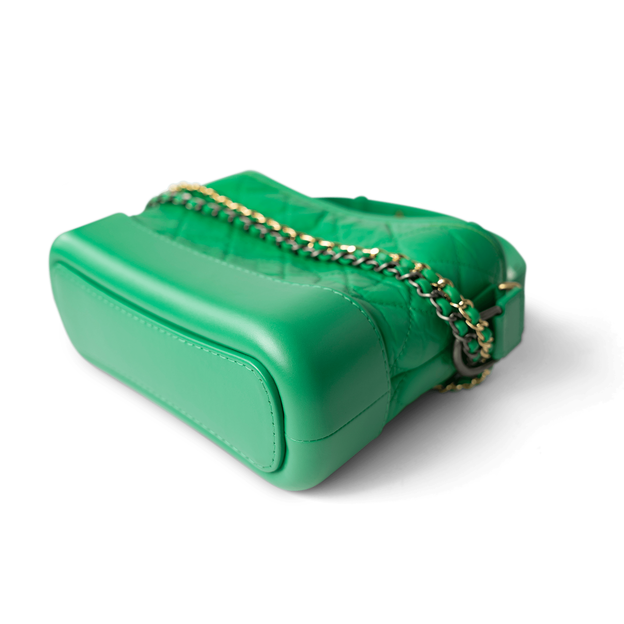 CHANEL Handbag Green / Gabrielle Green Aged Calfskin Quilted Hobo Gabrielle Bag Small Mixed Hardware -Knockoff
