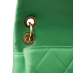 CHANEL Handbag Green Mini Green Lambskin Quilted Entwined Single Flap Antique Gold Hardware -Knockoff
