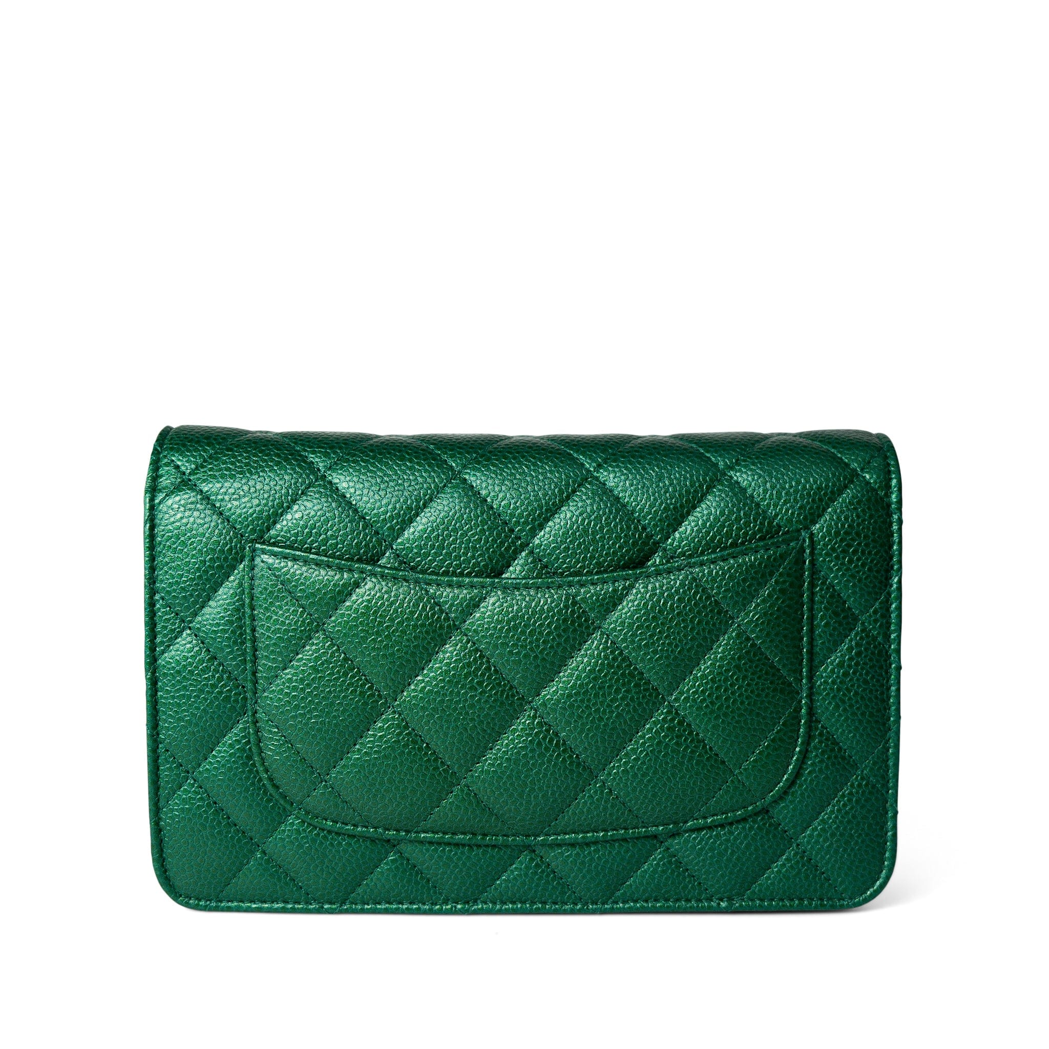 CHANEL Handbag Green / WOC 18S Emerald Green Caviar Quilted Wallet on Chain WOC -Knockoff
