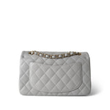 CHANEL Handbag Grey 21A Grey Caviar Quilted Classic Flap Small Light Gold Hardware -Knockoff
