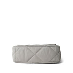 CHANEL Handbag Grey 21A Grey Lambskin Quilted 19 Flap Mixed Hardware -Knockoff
