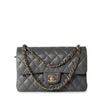 CHANEL Handbag Grey 22A Grey Lambskin Quilted Small Classic Flap Light Gold Hardware -Knockoff
