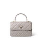 CHANEL Handbag Grey 22B Grey Lambskin Quilted Trendy CC Small Light Gold Hardware -Knockoff
