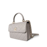 CHANEL Handbag Grey 22B Grey Lambskin Quilted Trendy CC Small Light Gold Hardware -Knockoff
