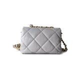 CHANEL Handbag Grey Grey Lambskin Quilted Chain Top Handle Flap -Knockoff
