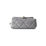 CHANEL Handbag Grey Grey Lambskin Quilted Chain Top Handle Flap -Knockoff
