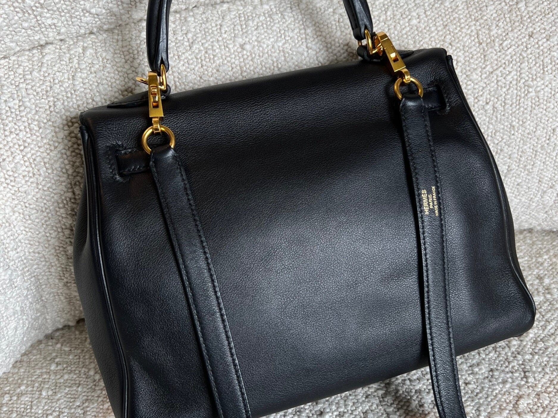 CHANEL Handbag Hermes Kelly 25 Black GHW -Knockoff
