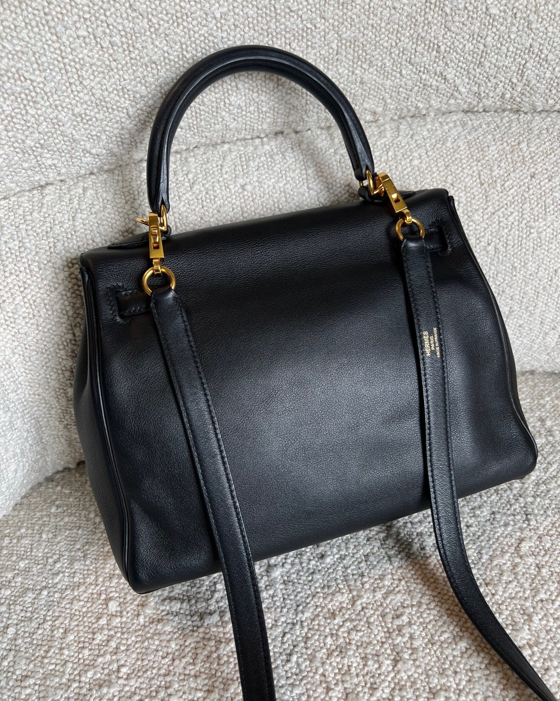 CHANEL Handbag Hermes Kelly 25 Black GHW -Knockoff
