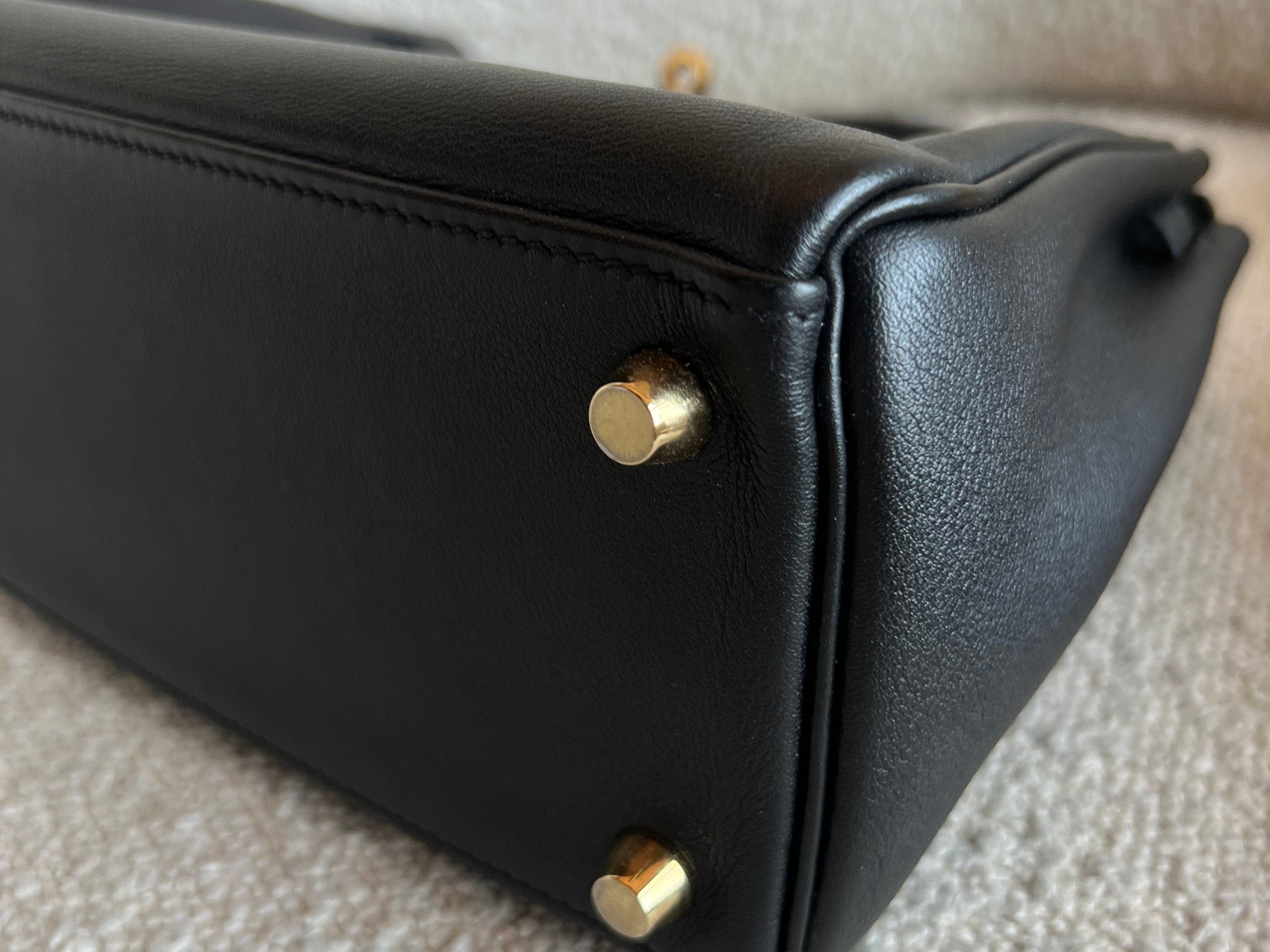 CHANEL Handbag Hermes Kelly 25 Black GHW -Knockoff
