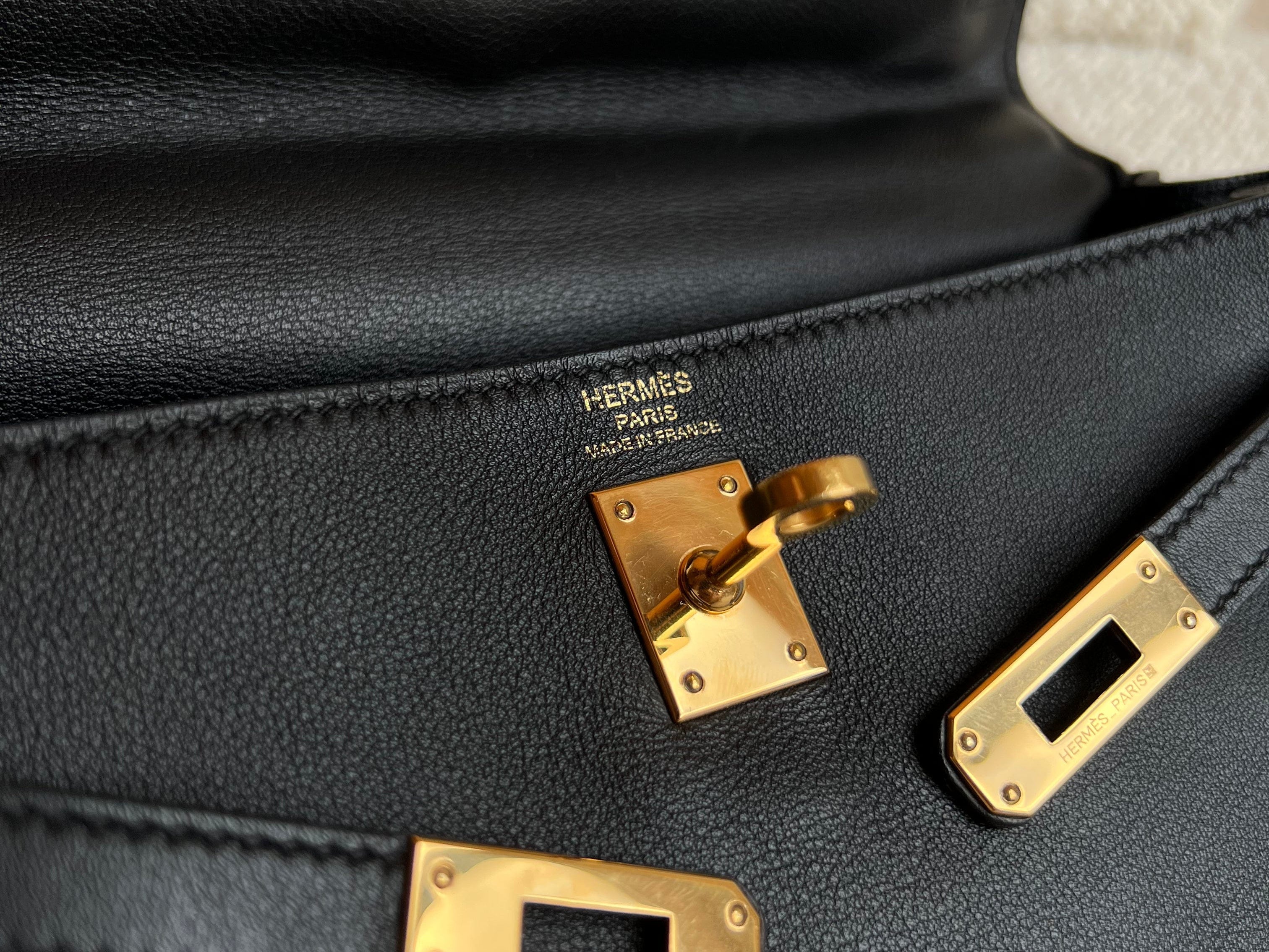 CHANEL Handbag Hermes Kelly 25 Black GHW -Knockoff
