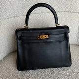 CHANEL Handbag Hermes Kelly 25 Black GHW -Knockoff
